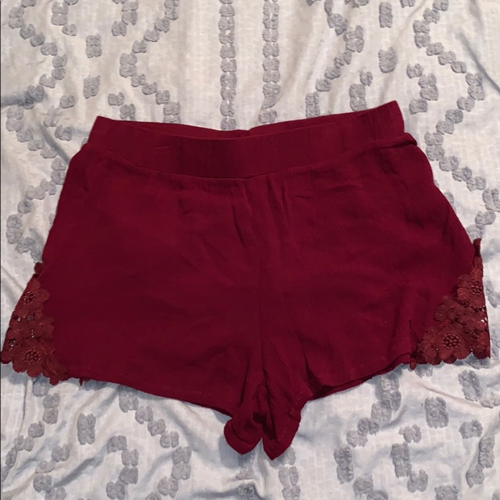 Maroon shorts